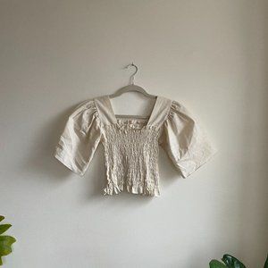 Lisa Says Gah! Brand - Toni Top - Linen/cotton scrunchie